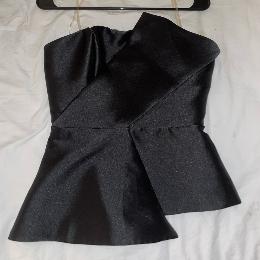 Black asymmetrical top.